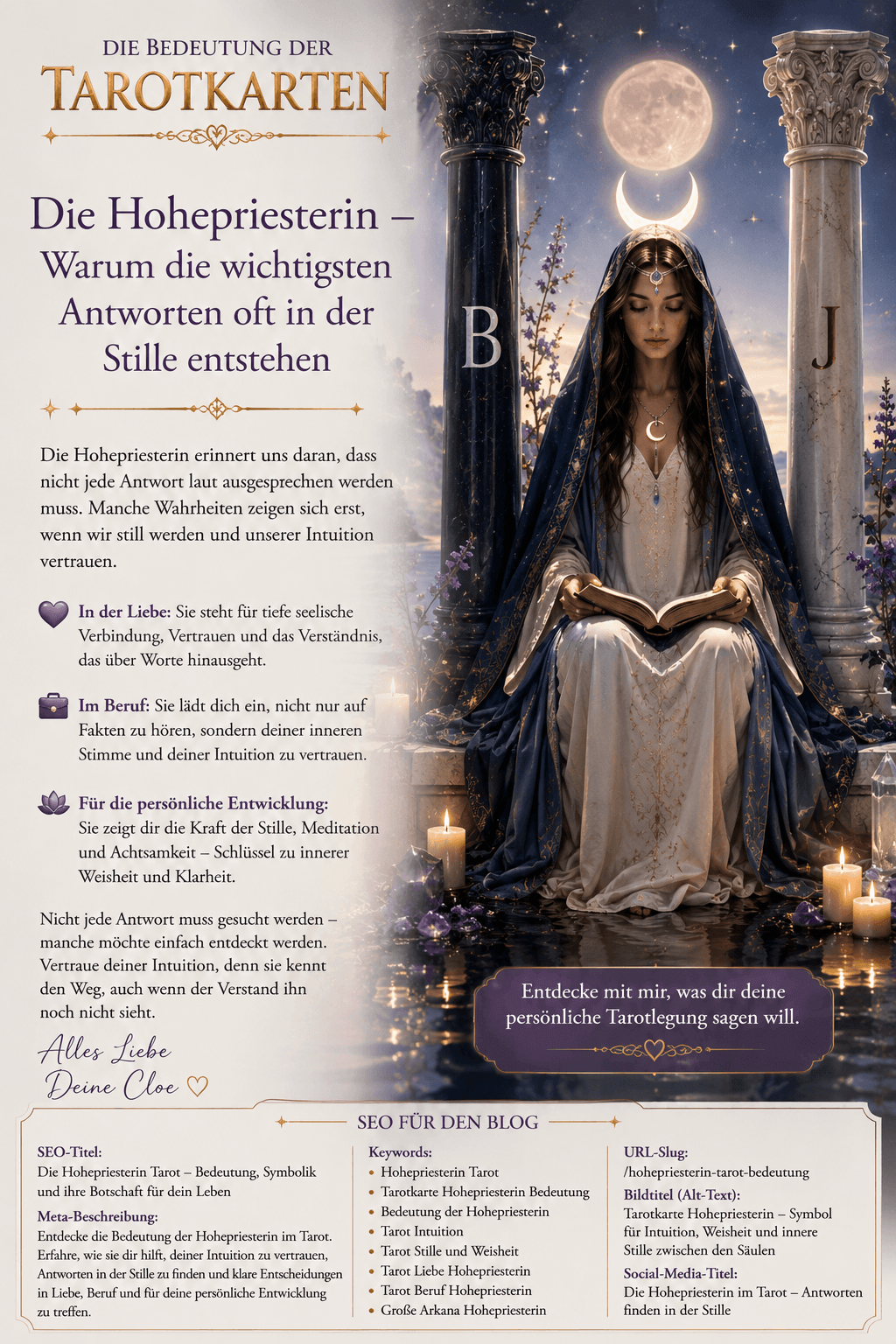 Die Hohepriesterin – Zwischen Wissen und Intuition