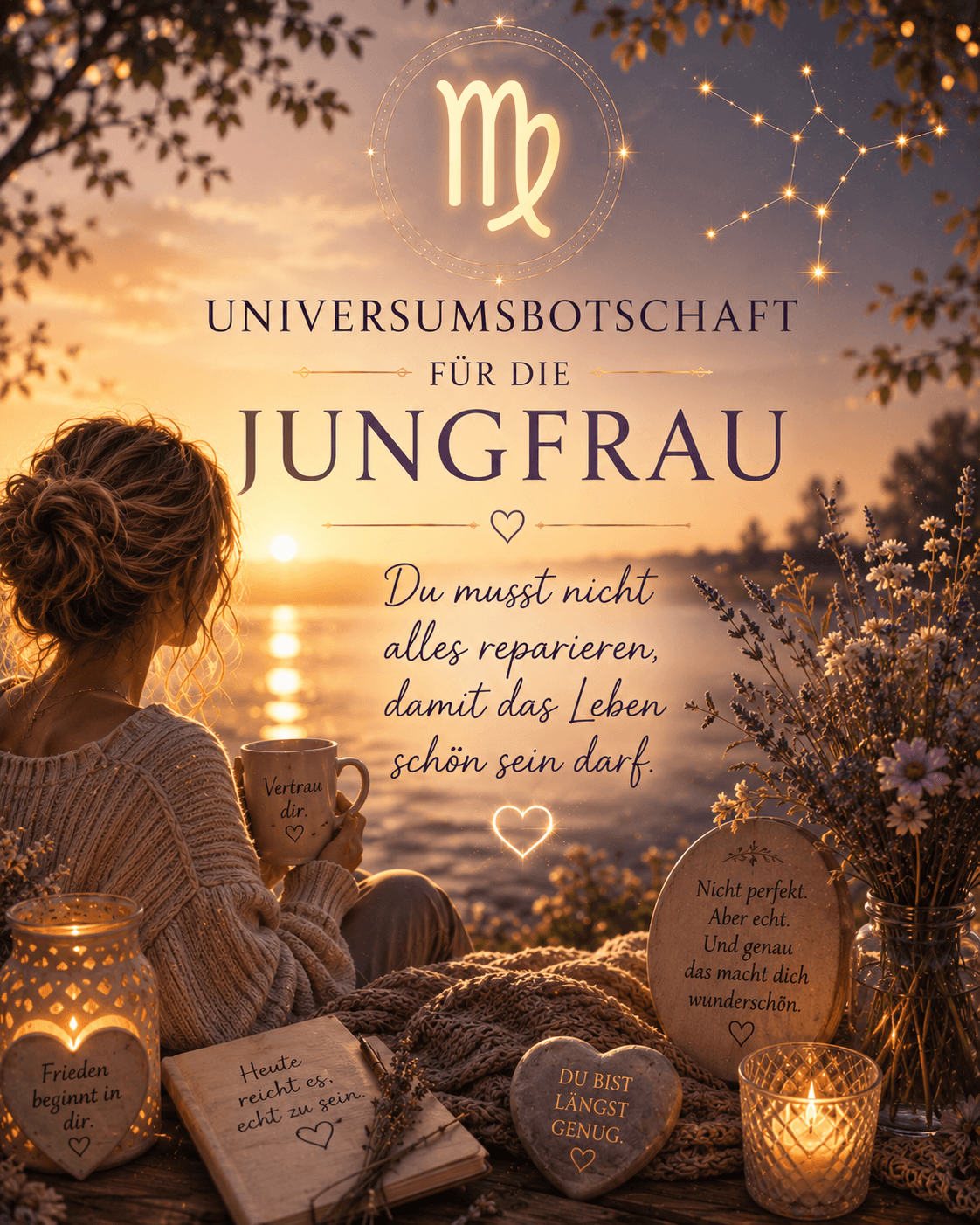Universumsbotschaft für die Jungfrau – Du musst nicht alles reparieren, damit das Leben schön sein darf