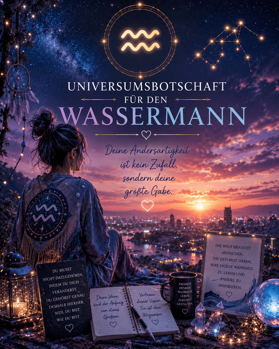Universumsbotschaft für den Wassermann – Deine Andersartigkeit ist kein Zufall, sondern deine größte Gabe