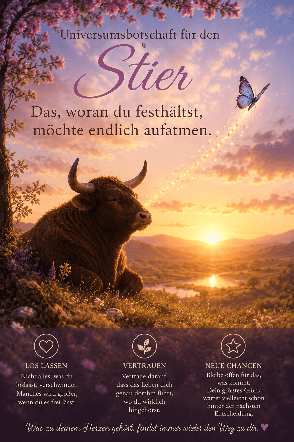 Universumsbotschaft für den Stier – Das, woran du festhältst, möchte endlich aufatmen
