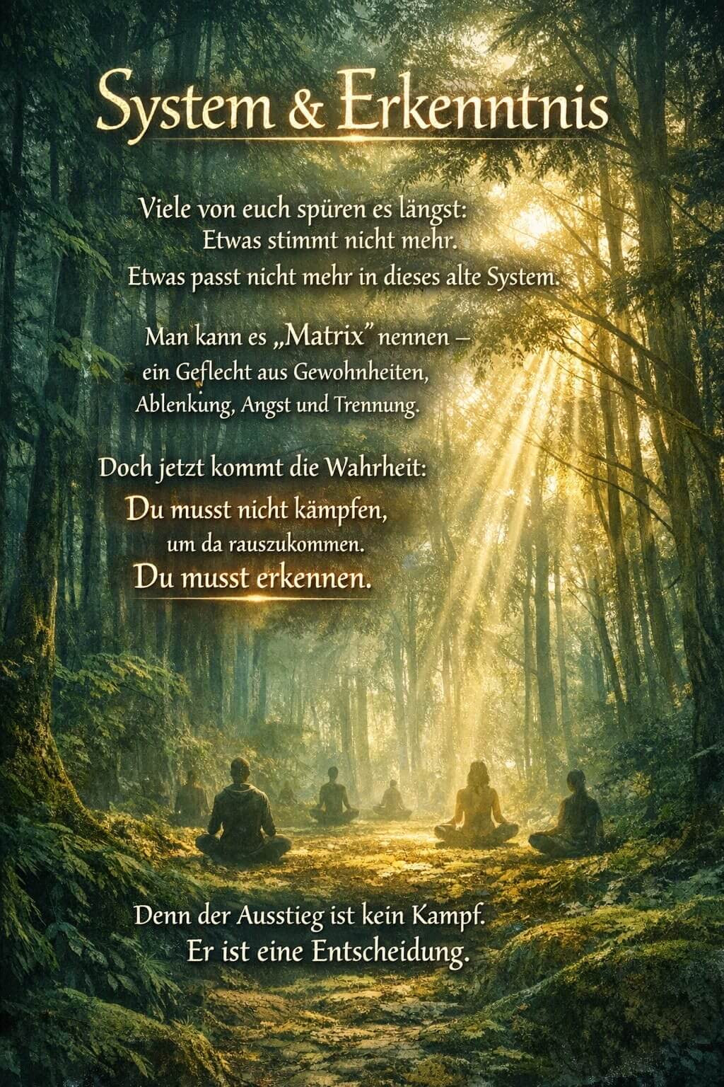 Das Erwachen beginnt in dir