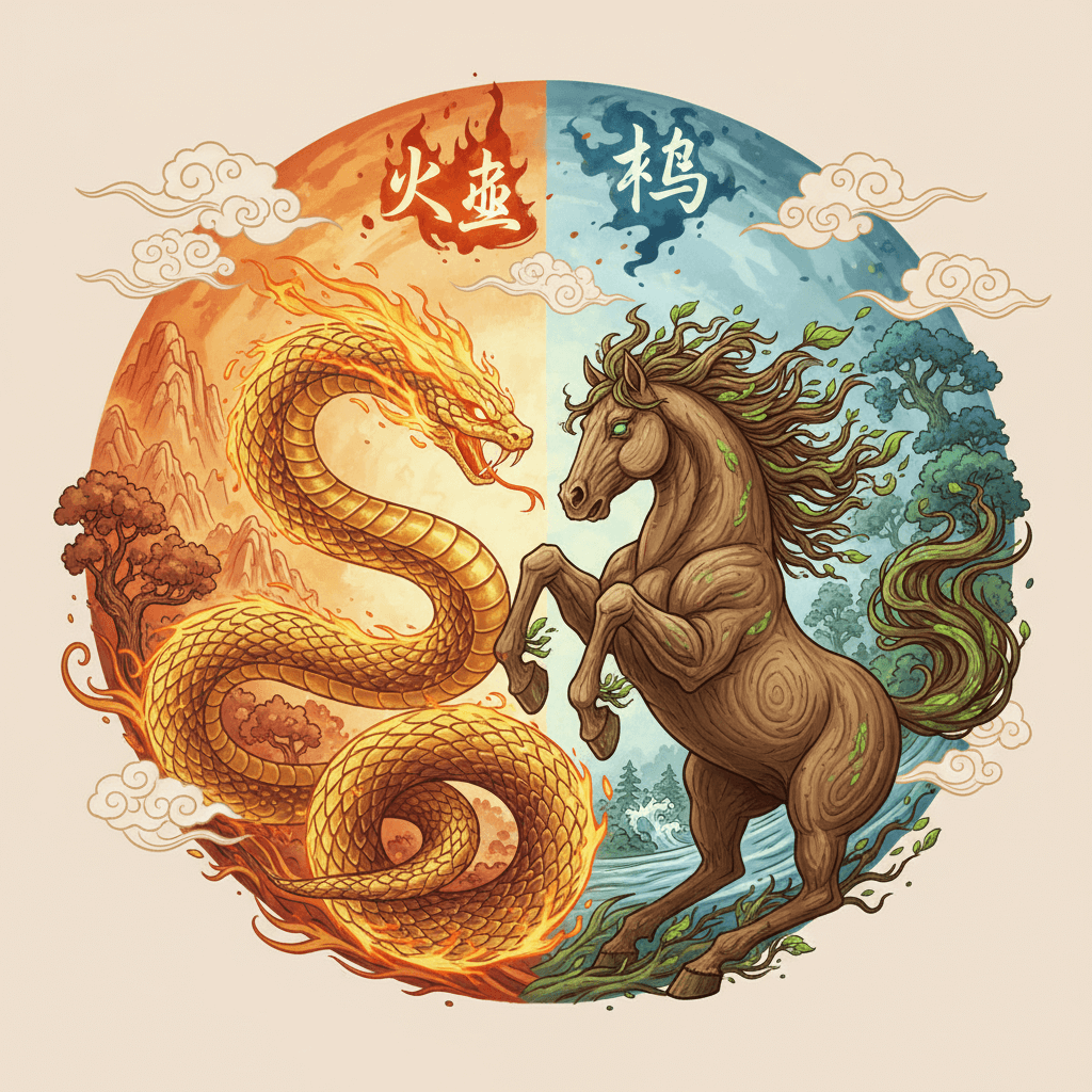 Chinesischer astrologischer Vergleich für das Jahr 2025 und 2026