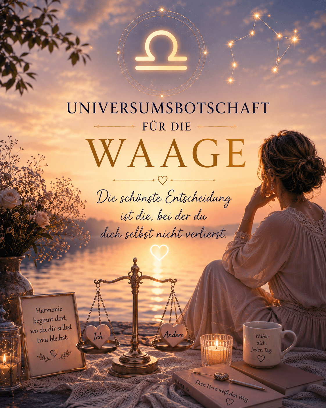 Universumsbotschaft für die Waage – Die schönste Entscheidung ist die, bei der du dich selbst nicht verlierst